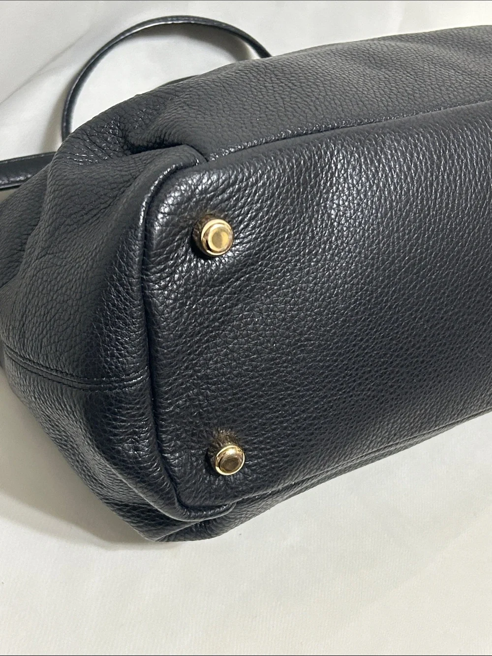 COACH ALLY SATCHEL PEBBLE LEATHER IN BLACK